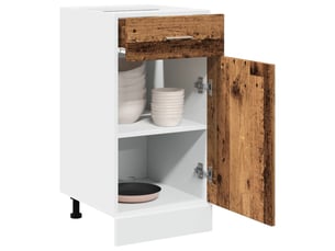 Armoire de cuisine, armoire à tiroirs lyon bois ancien 40x46x81,5cm bois d'ingénierie