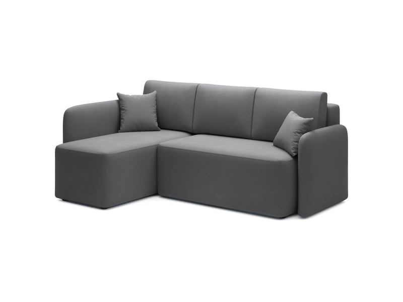 Canapé d'angle collection hedson coloris gris foncé - Conforama C