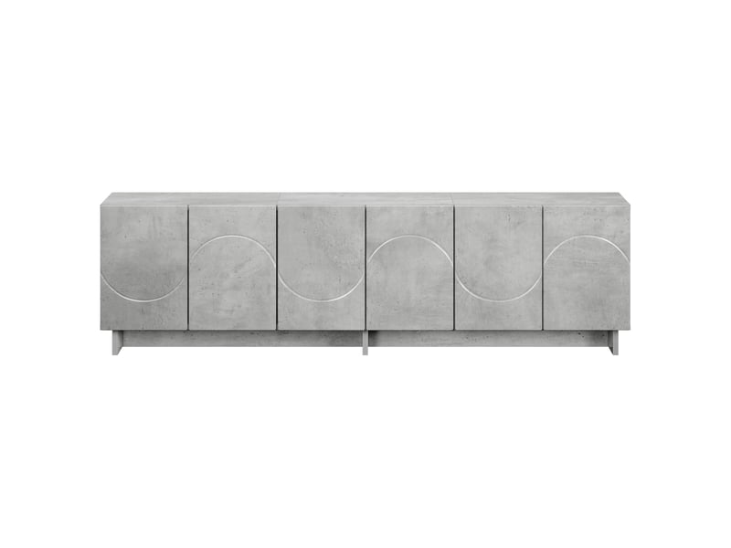  Meuble tv, banc tv 140x34,5x40 cm gris béton bois d'ingénierie shl30863  - Conforama D