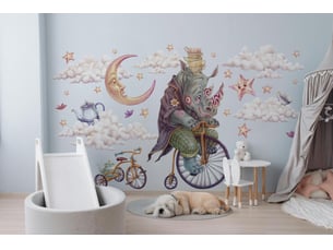 Sticker mural - animaux pastel130x166 cm