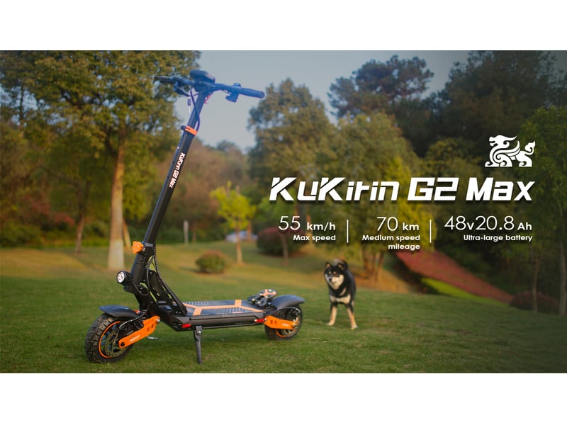  Kukirin g2 max trottinette electrique adulte 1000 w, autonomie 80 km, pneus robustes, freinage fiable et confort pliable KuKirin - Conforama C