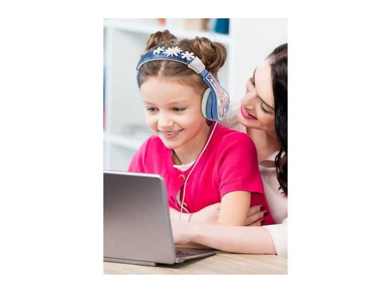  Casque filaire enfant reine des neiges 2 fr-140 arceau ajustable limiteur de volume 3,5 mm bleu TEC0092298943534 - Conforama D