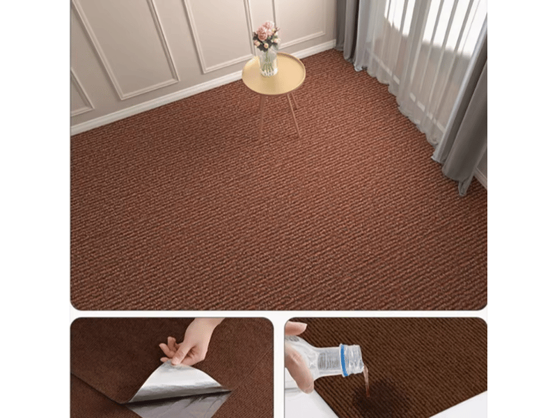  Nicola tapis de cuisinechambre 40 cm x 2 m, absorbant l'eau, auto-adhésif, décoration intérieure, tapis de salle de bain, tapis uni pour salon  - Conforama A