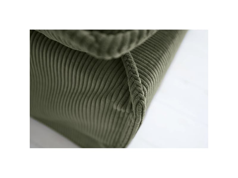  Pouf kalia – vert sauge – tissu côtelé – style contemporain  - Conforama D