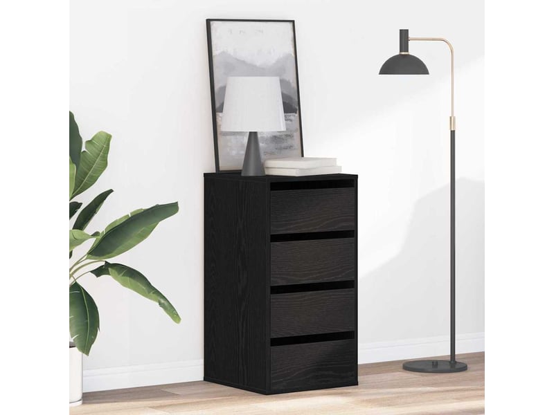 Armoire à tiroirs, commode 3-tiroir noir 40x41x76 cm - Conforama B
