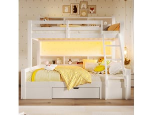Lit superposé 140x200 cm <strong>MODENUIT </strong>  <strong></strong> coloris blanc