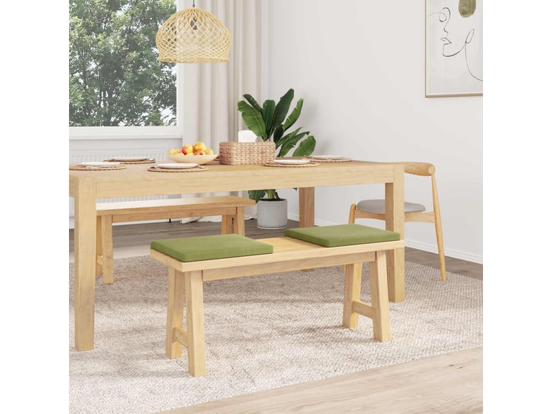 Lot de 2 coussins de banc, coussins d'assise, coussins pour chaisecanapé velours vert clair profondeur 35 cm cf52552 - Conforama C