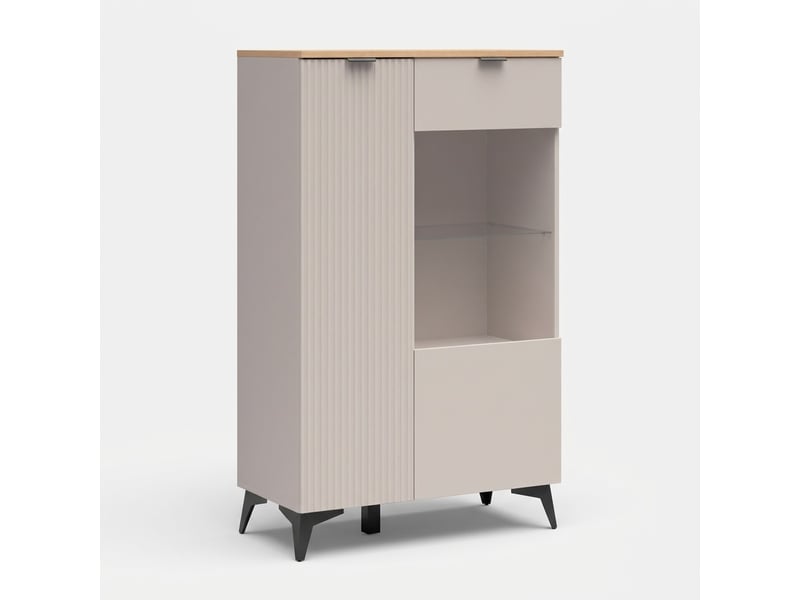  Vitrine de séjour avec porte et verre velton  - Conforama D