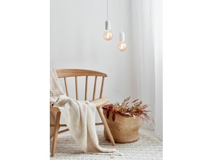 Suspension avec joli motif graphique, hang en porcelaine blanc, ip20, nordlux