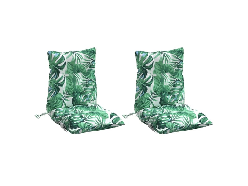 Lot de 2 coussins d'extérieur, coussins de chaise motif feuilles motif feuille cf56396  - Conforama C