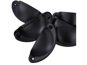 Poignée de tiroir bouton porte coquille poignée en forme de coquille décoration porte meuble tiroir armoire placard avec vis 20 pièces noir