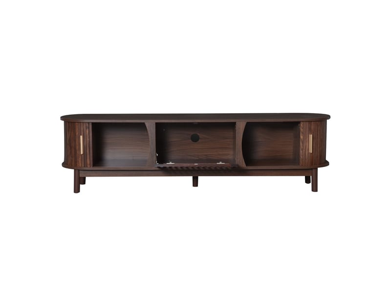  Meuble tv 170x40x50, design industriel avec portes coulissantes et rangement meuble tv industriel  - Conforama D