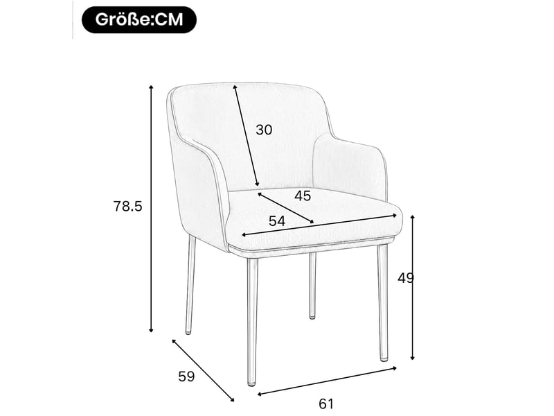  Lot de 2 chaises de salle à manger rembourrées avec accoudoirs, réglables en hauteur, charge 125 kg, coloris marron Fay Lum - Conforama C