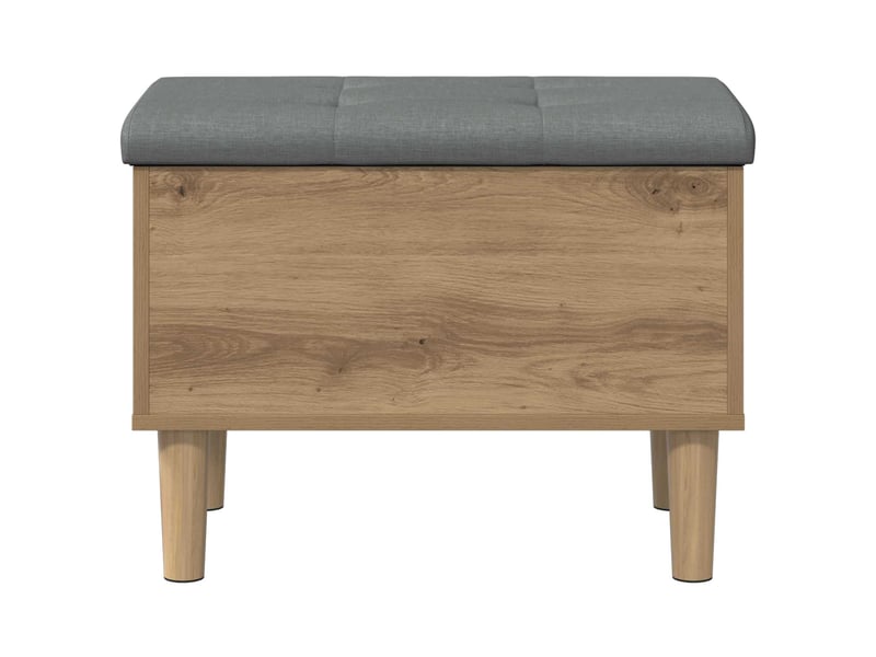  Banc chambre, banc de rangement avec coussin chêne artisanal 62x42x46 cm  - Conforama D