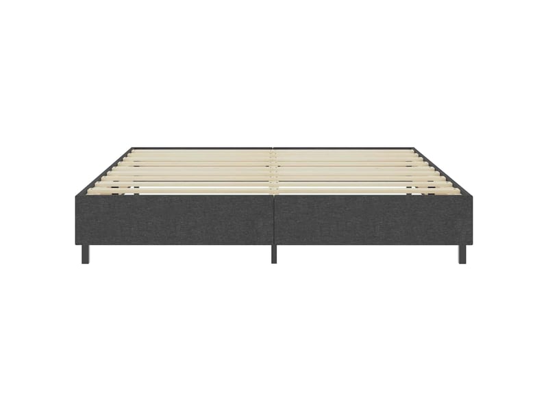  Lit double- lit adulte -  sommier à lattes de lit sans matelas gris tissu 200x200 cm  - Conforama C
