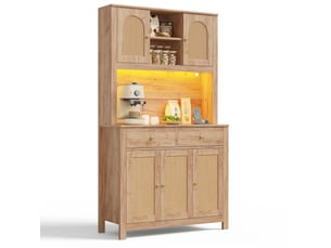 Buffet 5 porte(s)  2 tiroir(s) <strong>DESMIU</strong> <strong></strong> - 100 cm coloris naturel 