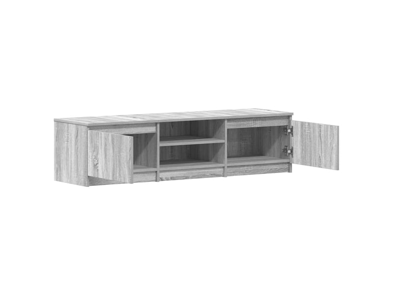  Meuble tv banc tv sonoma gris 140x40x35,5 cm bois d'ingénierie  - Conforama E