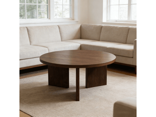 Table basse ronde élégante 80 cm, table d’appoint compacte pour salon, 1 pièce