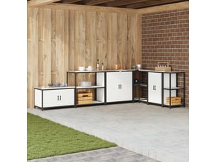 Étagère de cuisine, étagère de rangement hattem blanc 90x50x92cm acier