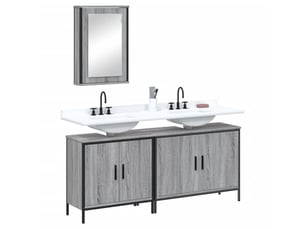 Ensemble de meubles de salle de bain 3 pcs sonoma gris cf63822