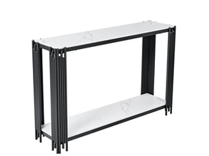 Table basse rectangulaire coloris bicolore MODENUIT   - 33.5 cmx123.5 cm