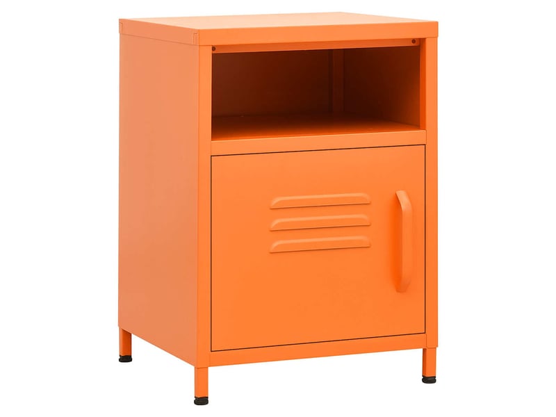  Table de chevet - cabinet de chevet - table de nuit orange 35x35x51 cm acier  - Conforama A