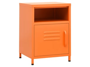 Table de chevet - cabinet de chevet - table de nuit orange 35x35x51 cm acier
