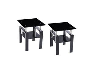 Table basse carré(e) coloris noir TCQPZ - 45.01 cmx45.01 cm