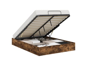 Lit 2 places 135x190 cm    coloris marron