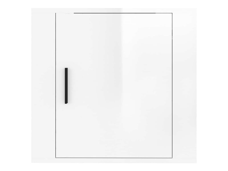  Lot de 2 tables de chevet - cabinet de chevet - table de nuit murales blanc brillant 50x30x47 cm  - Conforama E