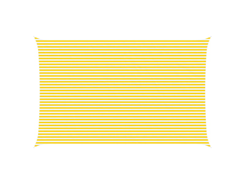 Voile d'ombre - voile d'ombrage - voile parasol jaune et blanc 8 x 5 m 100 % polyester oxford - Conforama A