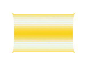 Voile d'ombre - voile d'ombrage - voile parasol jaune et blanc 8 x 5 m 100 % polyester oxford