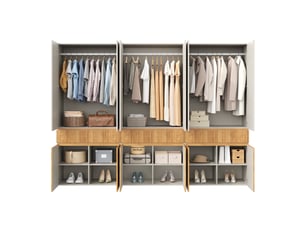 Armoire 12 porte(s) coulissante 3 tiroir(s) <strong></strong> <strong>OPULERANE TRADING LTD</strong> coloris gris largeur 50 cm