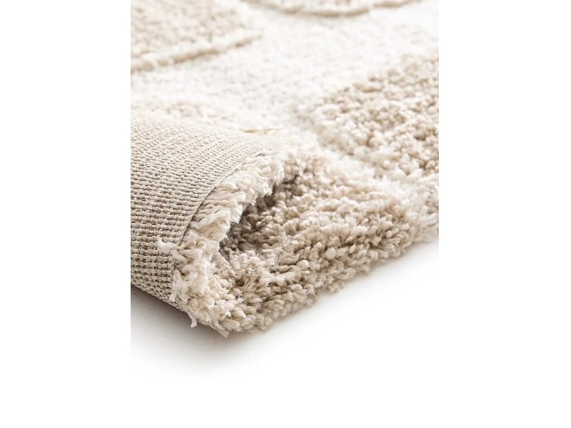 Tapis enfant shaggy scandinave crème beige, 120 x 170 cm 51726 - Conforama C