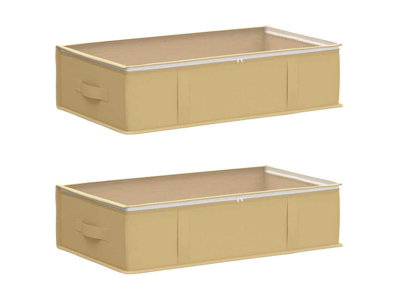  Boîte de rangement avec fenêtre transparente 2 pcs tissu intissé shl57644  - Conforama A