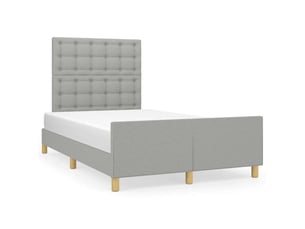 Lit 2 places 120x190cm coloris gris