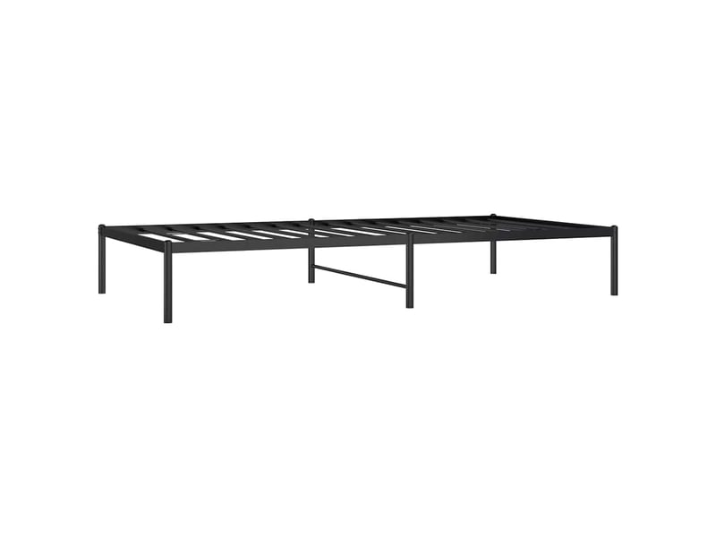  Lit simple- lit adulte -  cadre de lit métal sans matelas noir 100x200 cm  - Conforama C