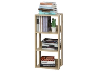 Bibliothèque murale en bois à 3 étagères, stable grâce à ses pieds antidérapants, 40 x 29,2 x 87,9 cm