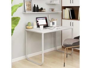 Bureau gaming 110 cm coloris blanc