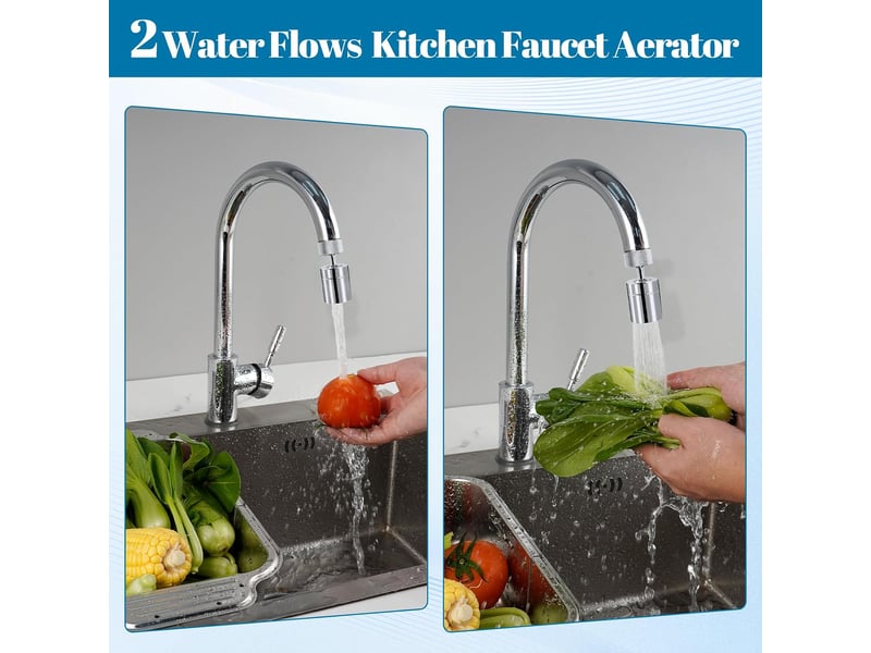  Hibbent aérateur femelle double fonction gpm, grand angle rotatif tête pulvérisation degrés  - Conforama B