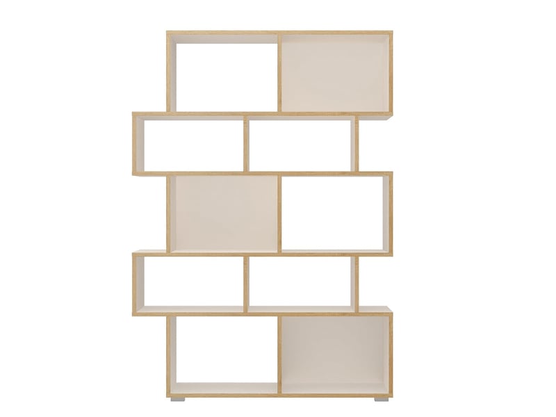 Bibliothèque moderne modulaire en bois blanc mat rancho b  - Conforama C