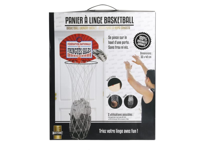  Panier à linge basketball 40cm rouge  - Conforama C