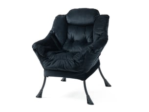 Fauteuil relax manuel  <strong>COVREO </strong> Coton / Polyester noir
