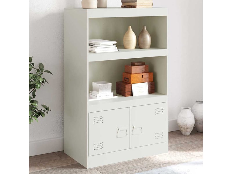  Buffet - bahut - meuble de rangement blanc 67x39x107 cm acier  - Conforama B
