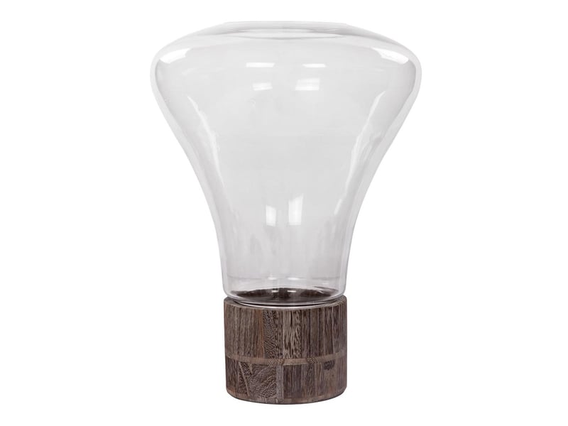  Photophore ampoule en verre eris 38cm gris  - Conforama A