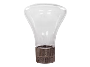 Photophore ampoule en verre eris 38cm gris