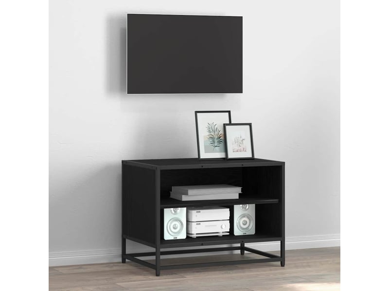  Meuble tv moderne, banc tv 61x40x46 cm chêne noir bois d'ingénierie  - Conforama D