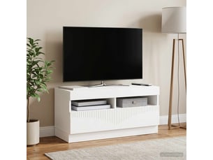 Meuble tv coloris blanc 1 cm <strong></strong> <strong></strong>