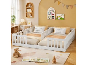 Lit simple 90x200 cm STILVORA coloris blanc