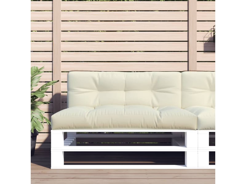 Coussin de palette, coussin de chaise, coussin de canapé crème 120x40x12 cm tissu cf55330  - Conforama B